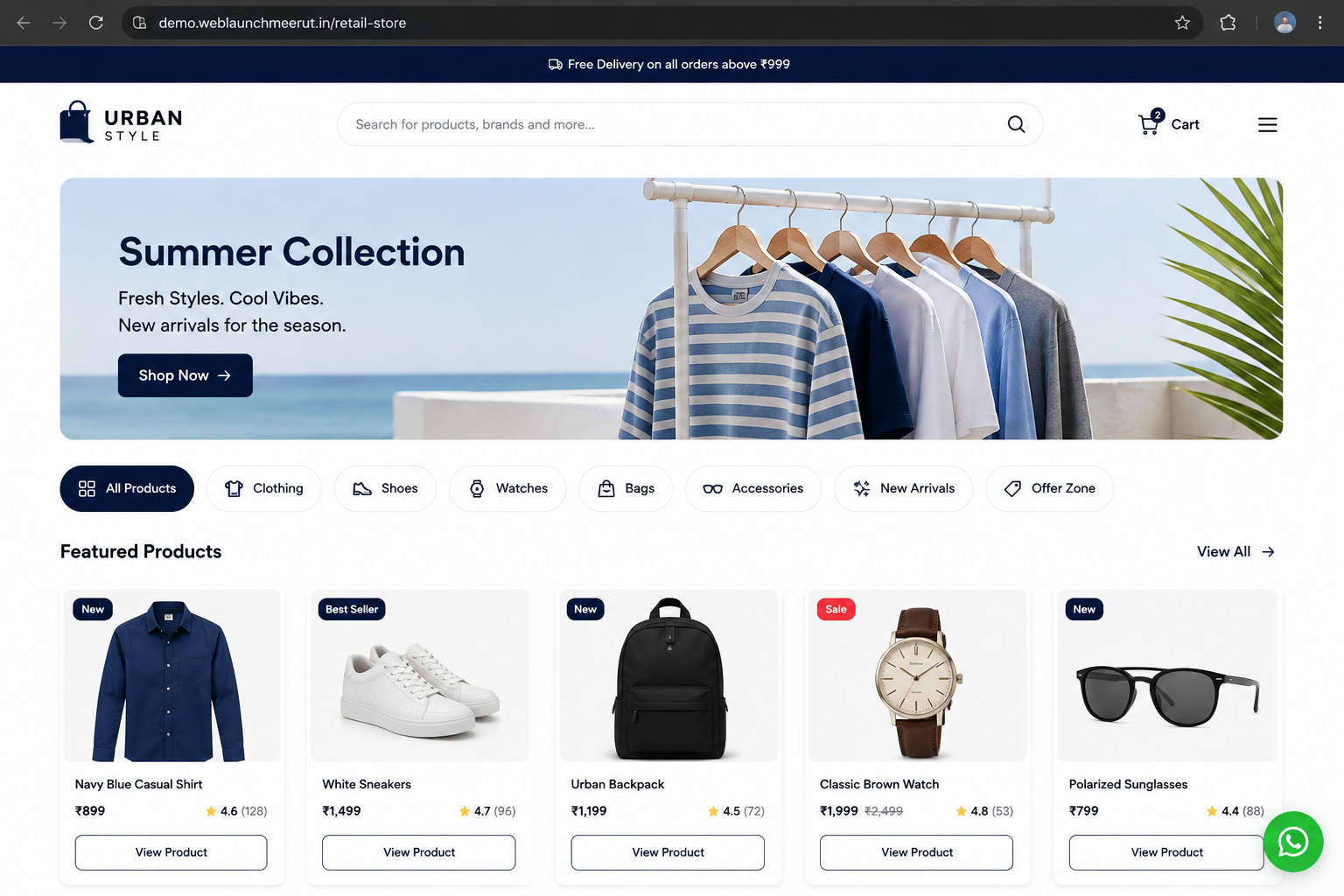 Retail store demo preview